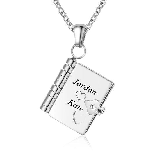 Personalized Book Locket Necklace