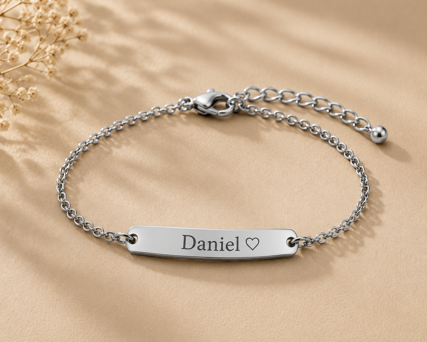 Personalized Engraved Bar Bracelet