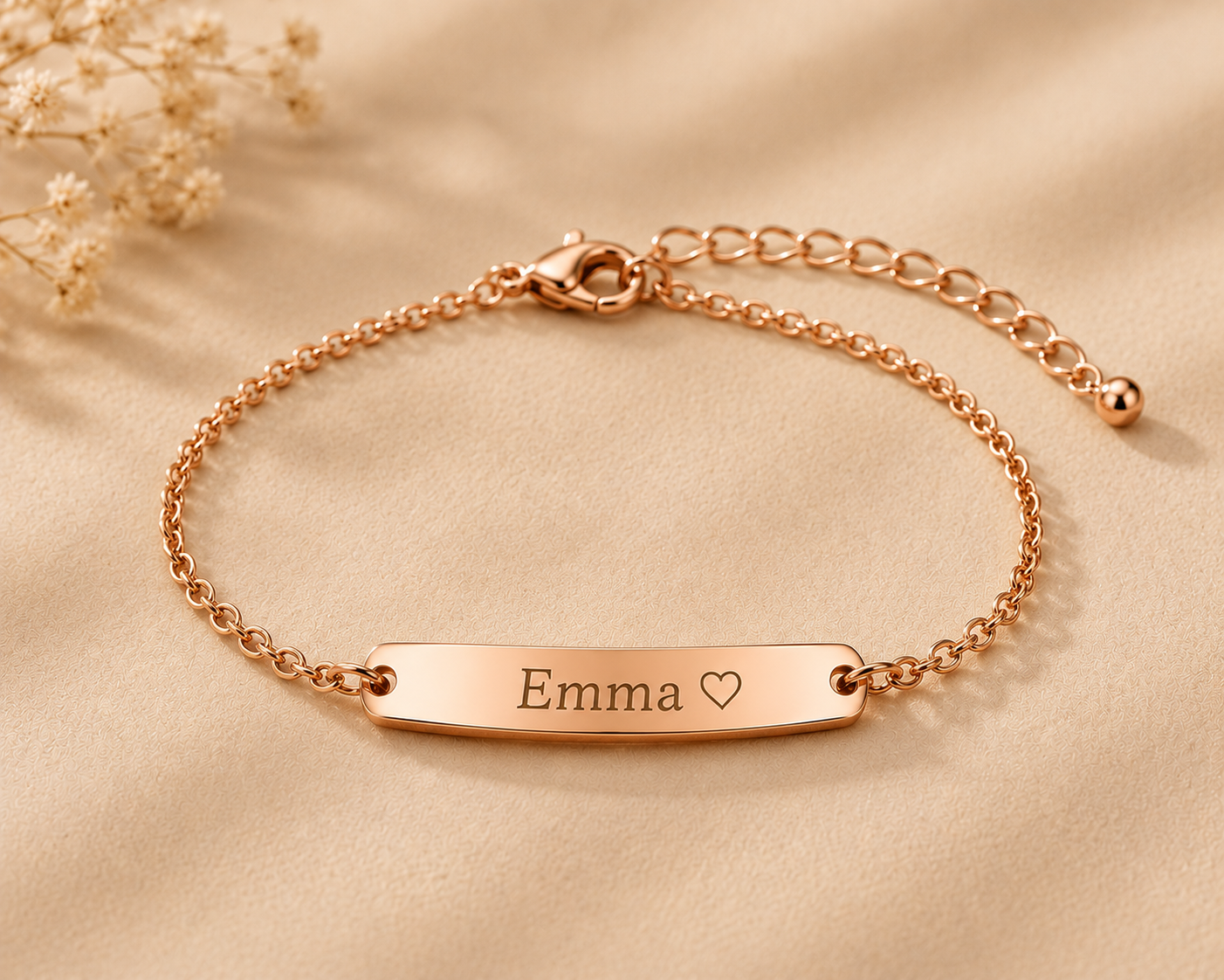 Personalized Engraved Bar Bracelet