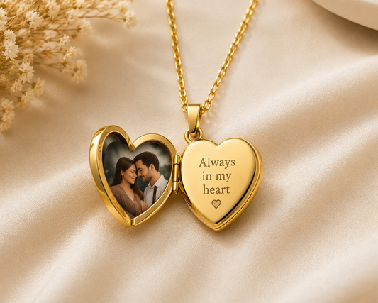 Personalized Heart Locket Necklace