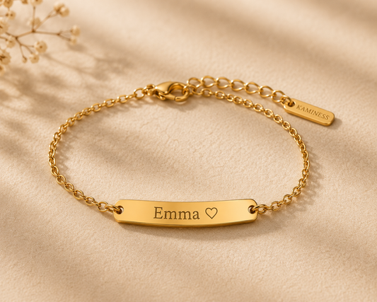 Personalized Engraved Bar Bracelet