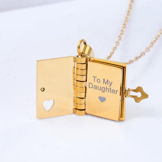 Personalized Book Locket Necklace