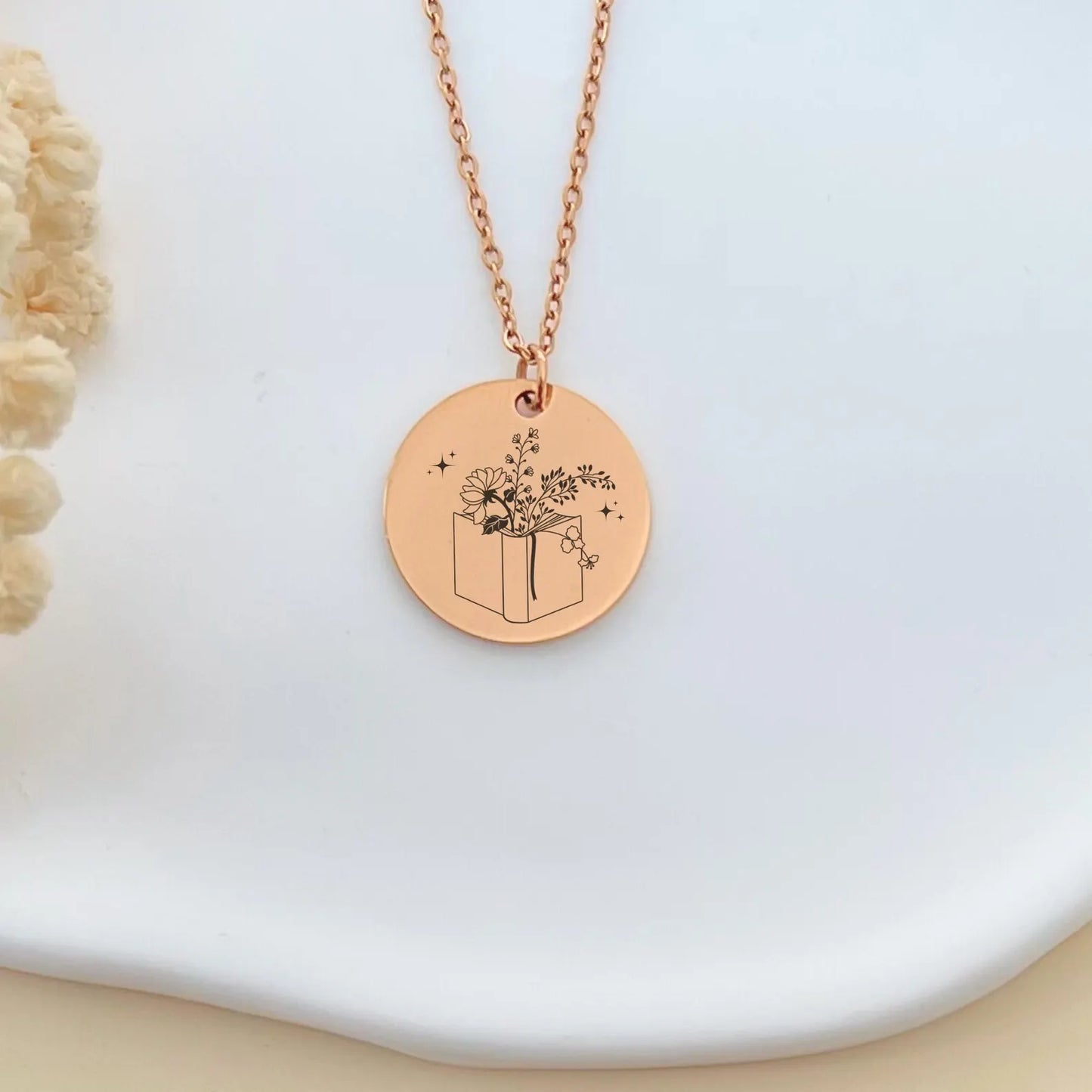 Personalized Round Pendant Necklace